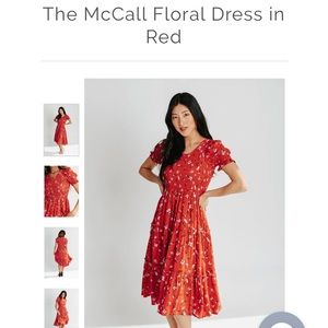 Piper and Scoot Red McCall dress size medium, new with tags